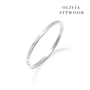 Custom Stamped Bangle (Silver)