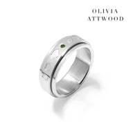 Custom Stamped Fidget Ring (Silver)