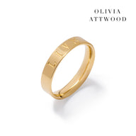 Custom Stamped Name Ring (Gold)