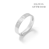 Custom Stamped Name Ring (Silver)