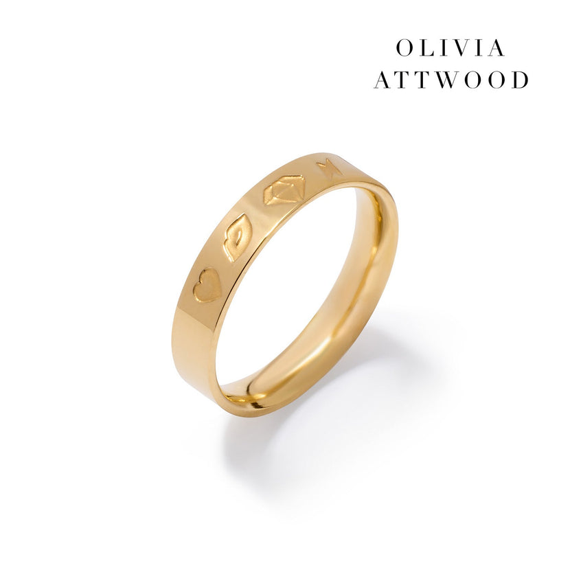 Custom Stamped Ring (Gold)