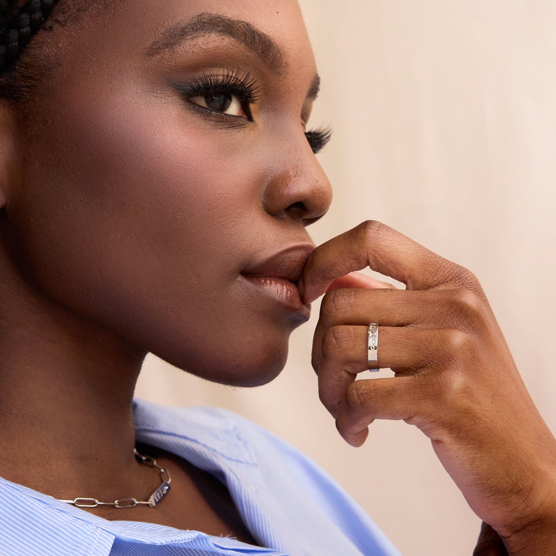 Custom Stamped Ring (Silver)