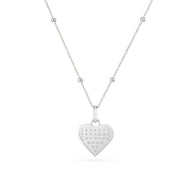 Custom Heart Calendar Necklace (Silver)