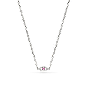 Custom Evil Eye Necklace (Silver)