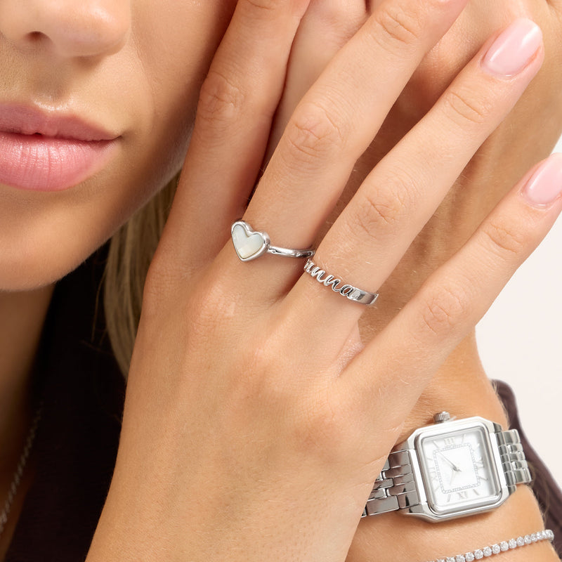 Script Name Ring (Silver)