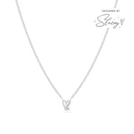 Stacey's Stories Doodle Heart Necklace (Silver)