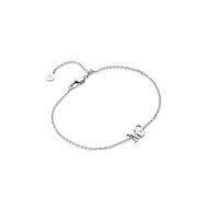 Mini Double Initial Bracelet (Silver)