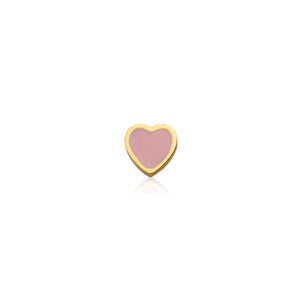 Made Mine Charms - Pink Heart Charm (Gold)
