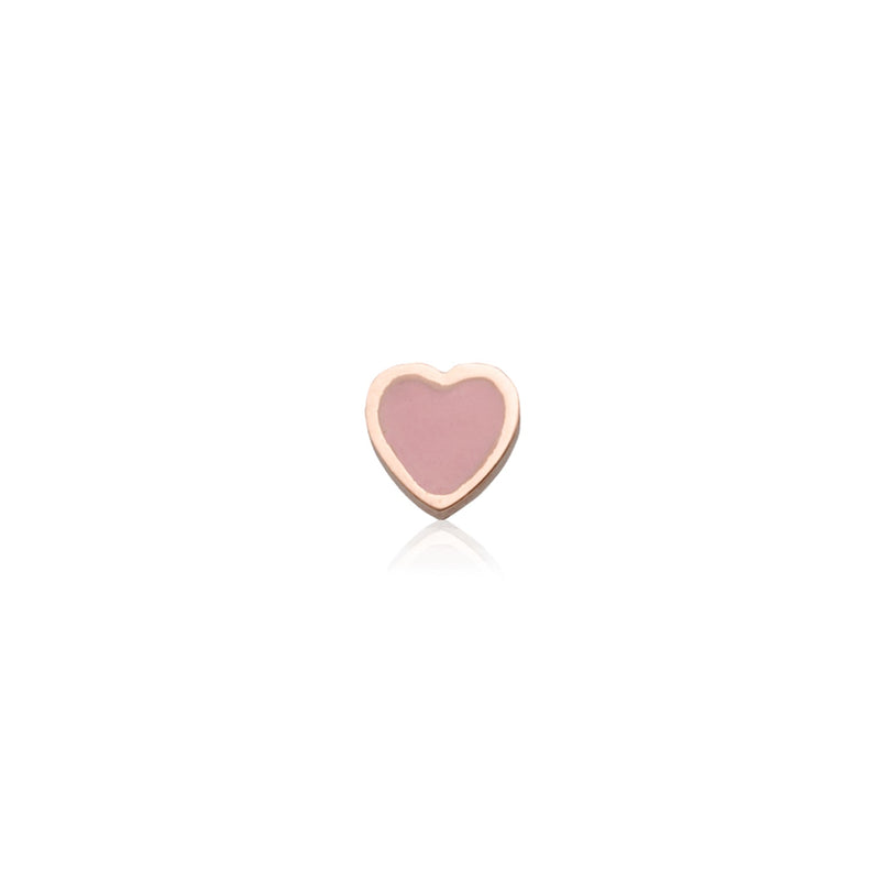 Made Mine Charms - Pink Heart Charm (Rose Gold)