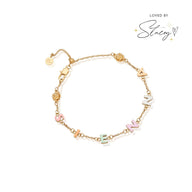 Custom Enamel Name Bracelet (Gold)