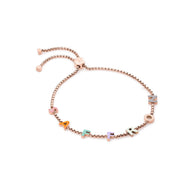 Custom Enamel Name Bracelet (Rose Gold)