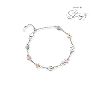 Custom Enamel Name Bracelet (Silver)