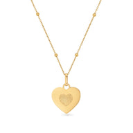 Uniquely Yours Fingerprint Heart Necklace Gift Set (US)