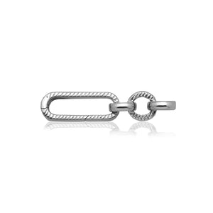 1.5-Inch Figaro Chain Extender (Silver)