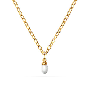 Fine Organic Pearl Necklace (Gold)