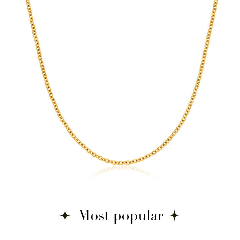 Layering Fine Chain Necklace (Gold)