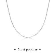 Layering Fine Chain Necklace (Silver)