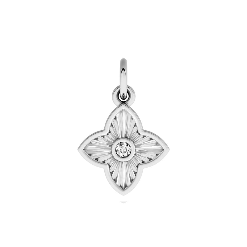 Made Mine Fine Charm - Fluted Flower (Silver)