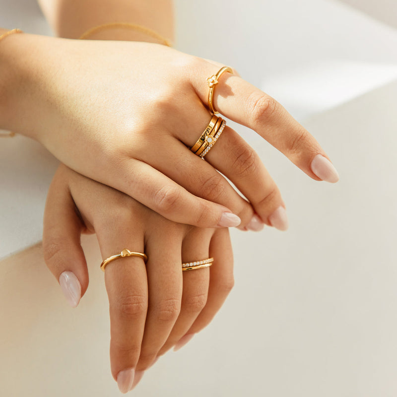 Fine Script Name Ring (Gold)