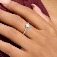 Fine Mini Pearl Clover Ring (Silver)