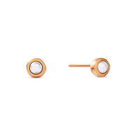 Fine Organic Pearl Stud Earring (Rose Gold)