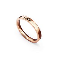 Fine Script Name Ring (Rose Gold)