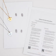 Uniquely Yours Fingerprint Heart Necklace (Gold)