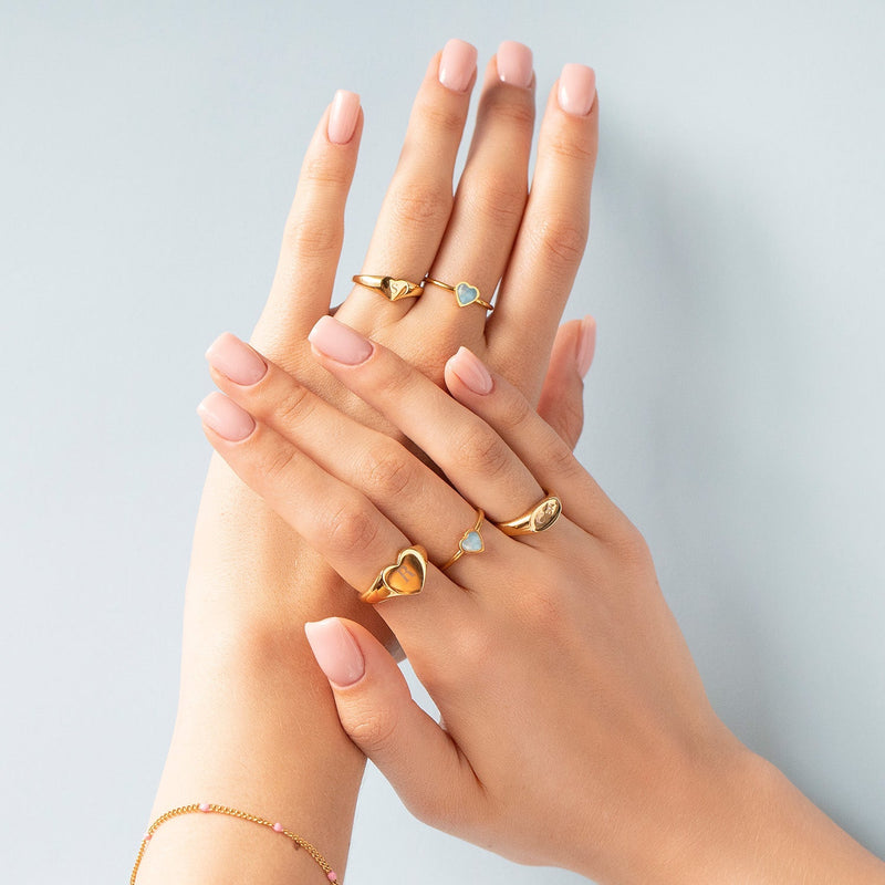 Blue Heart Ring (Gold)