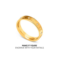 Own Way Monogram Ring (Gold)