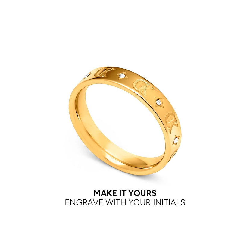 Own Way Monogram Ring (Gold)