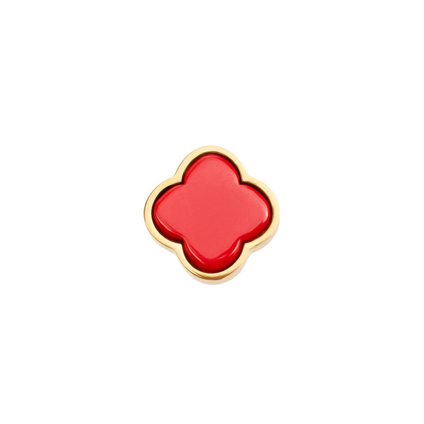 Red Clover Charms (Gold) - Plain