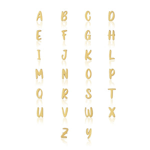 Fixed Charm - Handwritten Initial Charm (Gold)