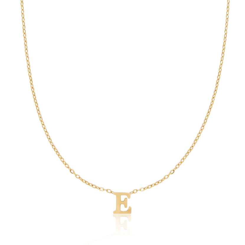 Mini Initial Necklace (Gold)