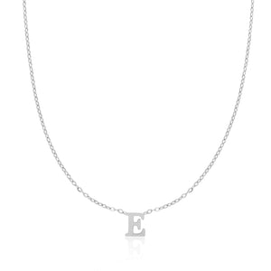 Mini Initial Necklace (Silver)