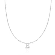 Mini Initial Necklace (Silver)