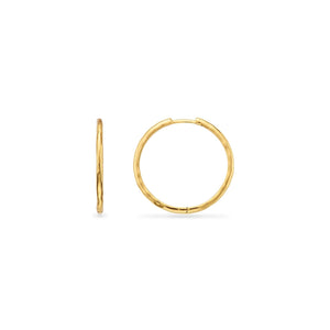 Large Hammered Hoop Earring (Gold)