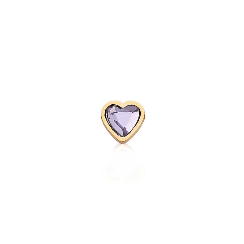 Mini Heart Birthstone Ring (Gold)