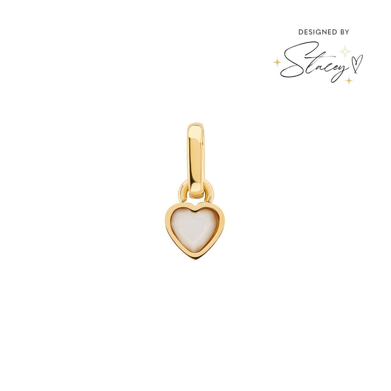Stacey's Stories Mini Heart Birthstone Charm (Gold)