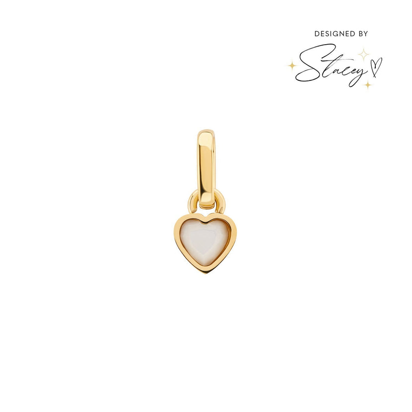 Stacey's Stories Mini Heart Birthstone Charm (Gold)