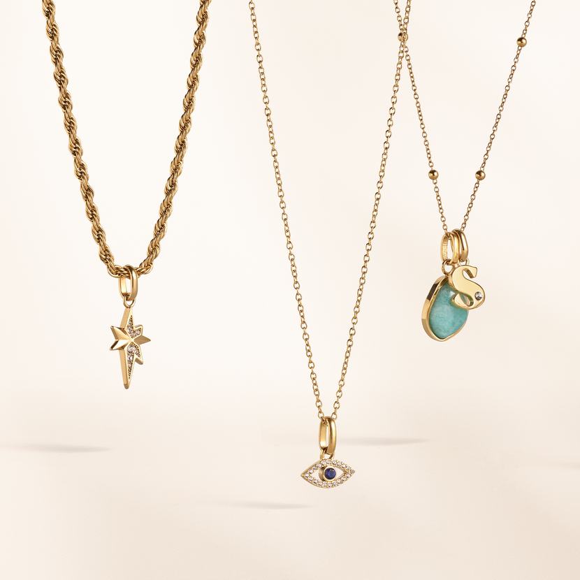 Small Rope Chain Necklace (Gold)