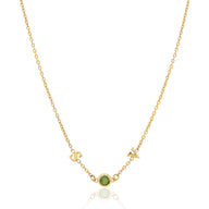 Initials & Birthstone Necklace (Gold) (Copy)