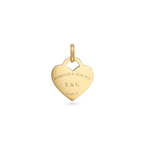 Heart Token Pendant (Gold) (Birthstone Copy)