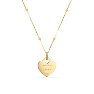 Heart Token Necklace (Gold) - Old