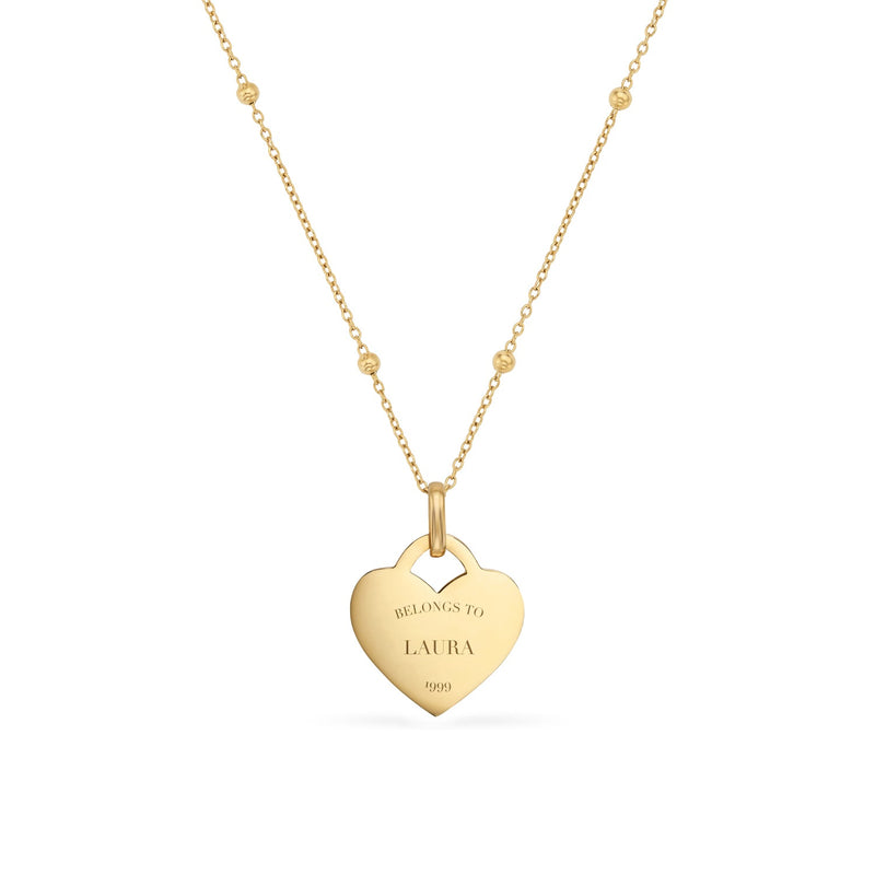 Heart Token Necklace (Gold) - Old