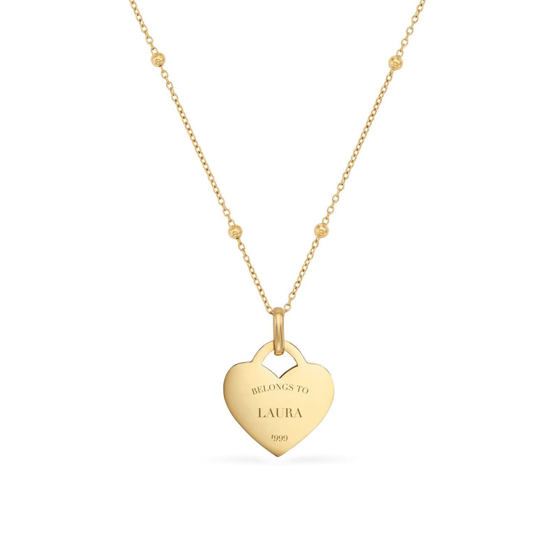 Heart Token Necklace (Gold) (2nd Option)