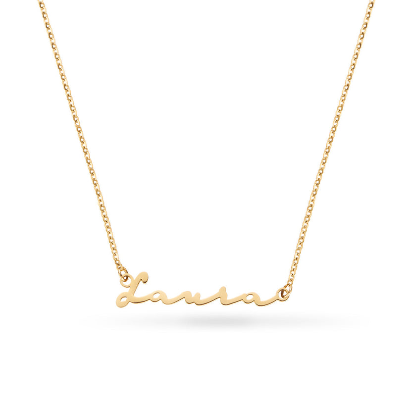 Fine Signature Name Necklace (Gold)
