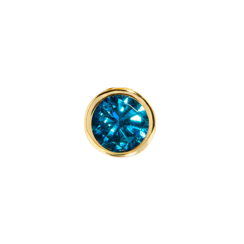 Birthstone Stud Earring (Gold)