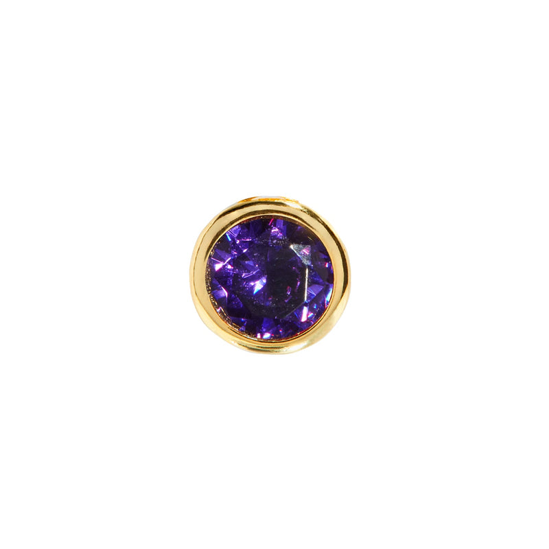 Birthstone Stud Earring (Gold)