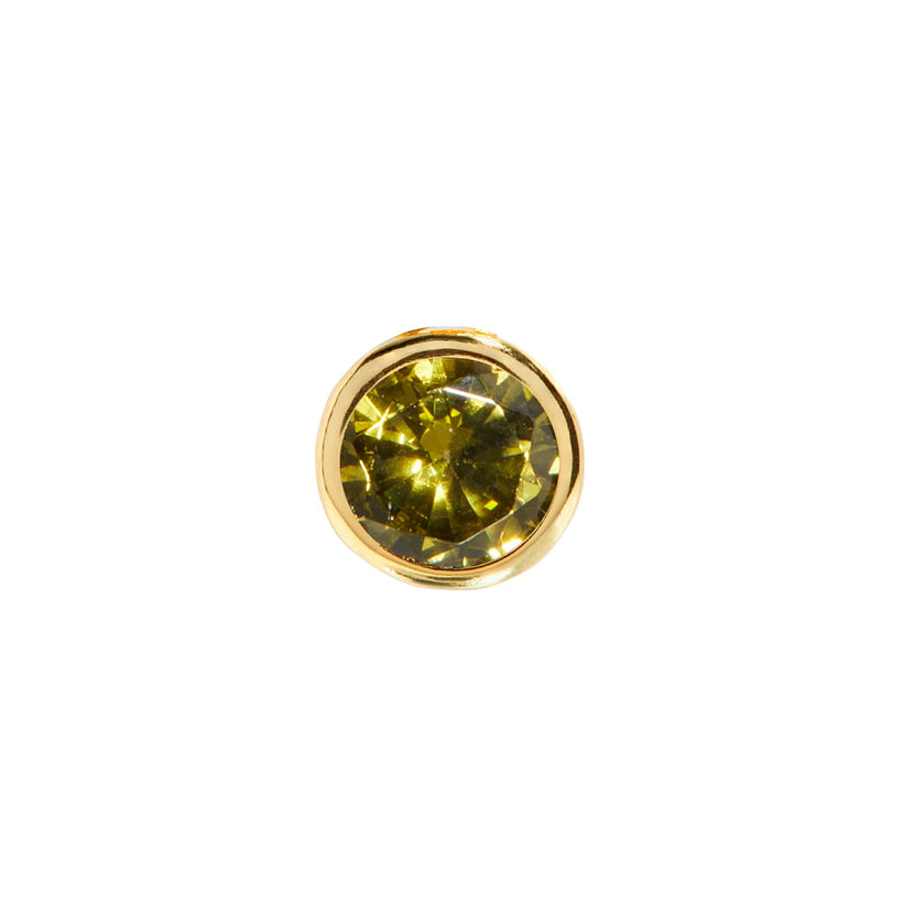 Birthstone Stud Earring (Gold)