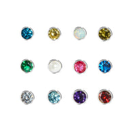 Birthstone Stud Earring (Silver)